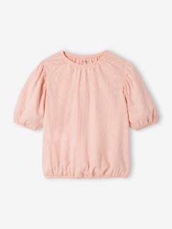 Menina 2-14 anos-T-shirts-T-shirts-Blusa ajurada, para menina