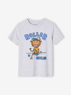 Menino 2-14 anos-T-shirts, polos-T-shirt com animal engraçado, para menino