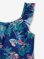 Fato de banho com estampado tropical, para menina marinho 