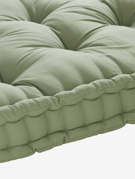 Colchão para o chão estilo futon azul-acinzentado+cinza mesclado+mostarda+verde-salva 