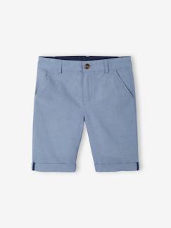 Bermudas para menino em algodão/linho.