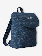 Mochila dinossauro personalizável azul-tinta 