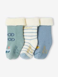 Bebé 0-36 meses-Meias, collants-Lote de 3 pares de meias avião e comboio, para bebé menino