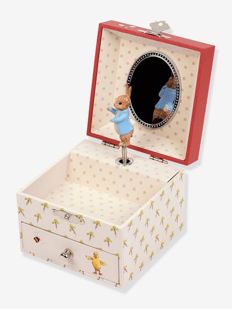 Caixa de música em forma de cubo, Peter Rabbit - TROUSSELIER vermelho estampado 