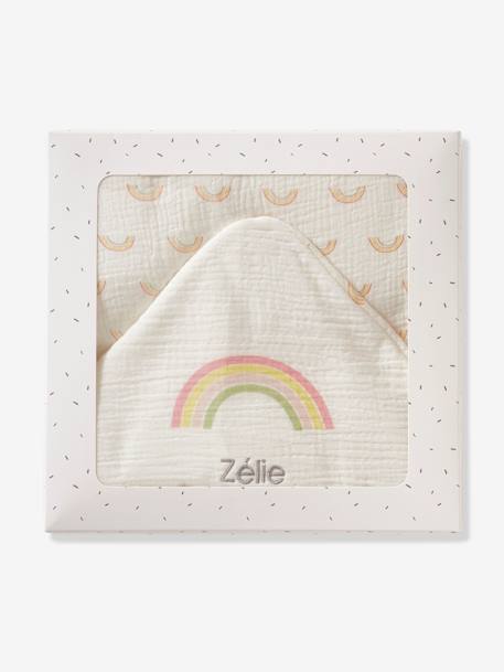 Capa de banho Rainbow, personalizável branco estampado 