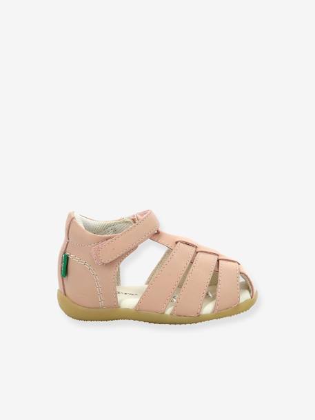 Sandálias em pele, para bebé, Bigflo-2 Iconique Biboo da KICKERS® rosa 