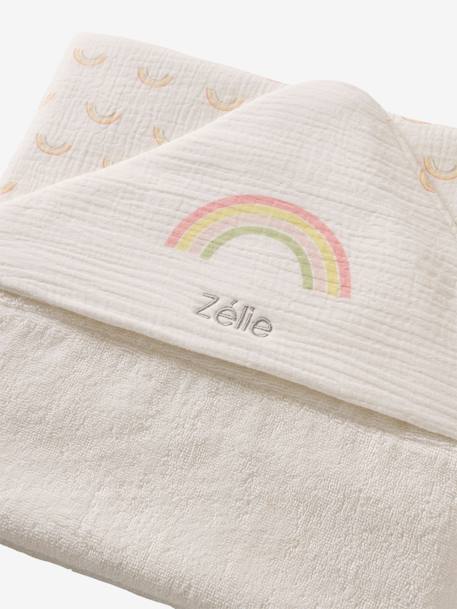 Capa de banho Rainbow, personalizável branco estampado 