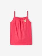 Lote de 3 tops de alças finas Basics, para menina pêssego+rosa-framboesa 