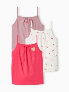 Lotes e Packs-Menina 2-14 anos-Lote de 3 tops de alças finas Basics, para menina