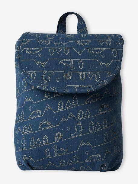 Mochila dinossauro personalizável azul-tinta 