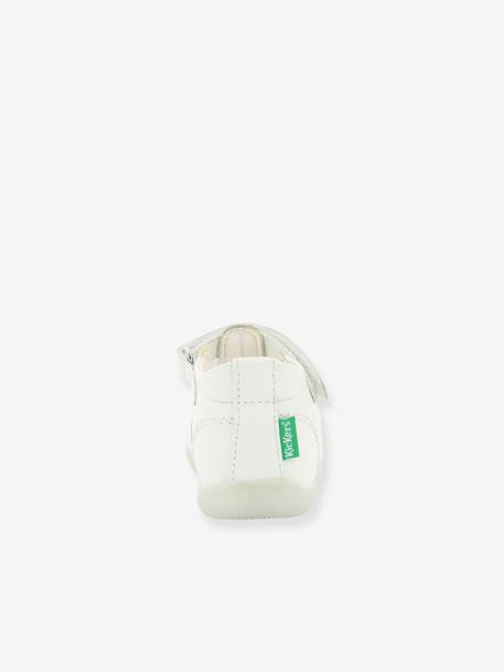 Sandálias em pele, para bebé, Bigflo-2 Iconique Biboo da KICKERS® branco+rosa 