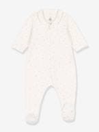 Pijama com fecho, em algodão bio, da PETIT BATEAU branco 