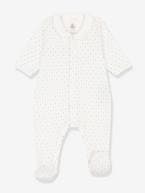 Pijama em algodão bio, Petit Bateau branco 