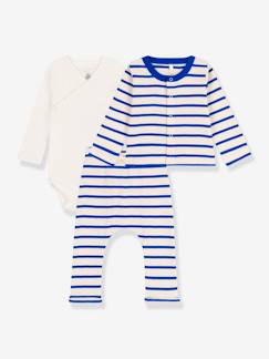 Bebé 0-36 meses-Conjuntos-Conjunto de 3 peças para recém-nascido, em algodão bio, da Petit Bateau