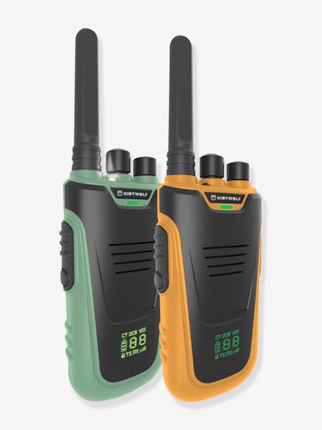 Kidytalk- Walkie-Talkie recarregável - KIDYWOLF azul+verde 