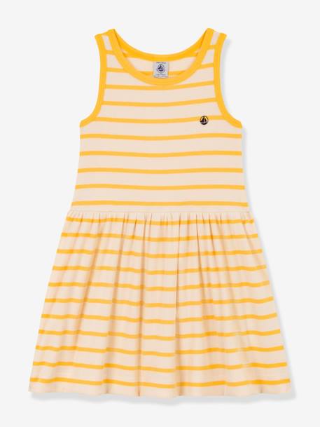 Vestido sem mangas, em algodão bio, da Petit Bateau bege 