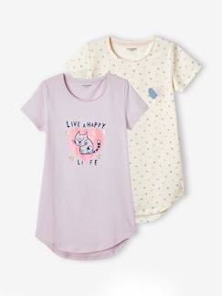 Lotes e Packs-Menina 2-14 anos-Lote de 2 camisas de noite com corações