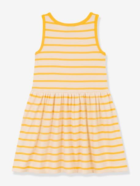 Vestido sem mangas, em algodão bio, da Petit Bateau bege 