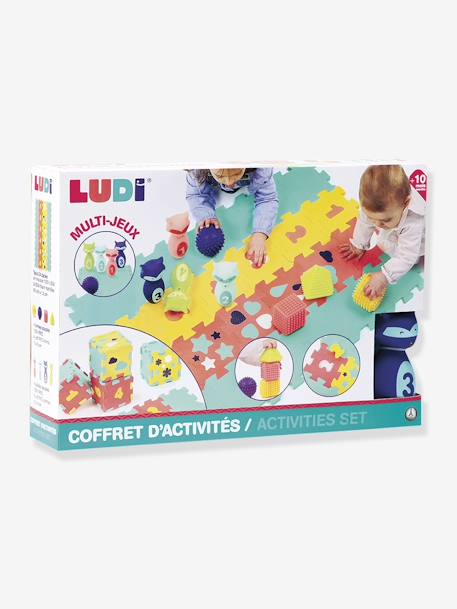 Brinquedo de atividades, tapete de bowling e formas, da LUDI multicolor 