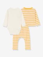 Conjunto de 3 peças para recém-nascido, em algodão bio, da Petit Bateau bege 