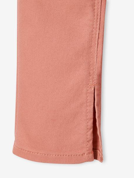 Calças slim indestrutíveis, bolsos coração atrás, para menina rosa-blush 