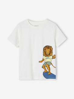 Menino 2-14 anos-T-shirts, polos-T-shirt com animal engraçado, para menino