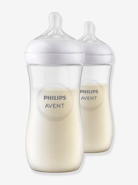 Lote de 2 biberões de 330 ml, da Philips AVENT Natural Response transparente 