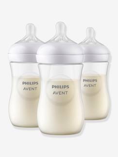 Puericultura-Alimentação Bebé-Lote de 3 biberões de 260 ml, da Philips AVENT Natural Response