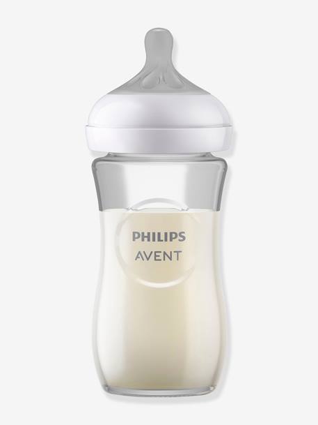 Biberão em vidro 240 ml, da Philips AVENT Natural Response transparente 