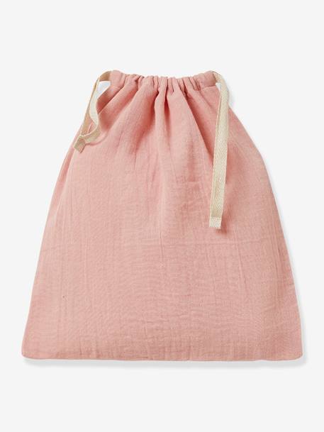 Camisa de dormir, da CYRILLUS, em gaze de algodão, para menina rosa 