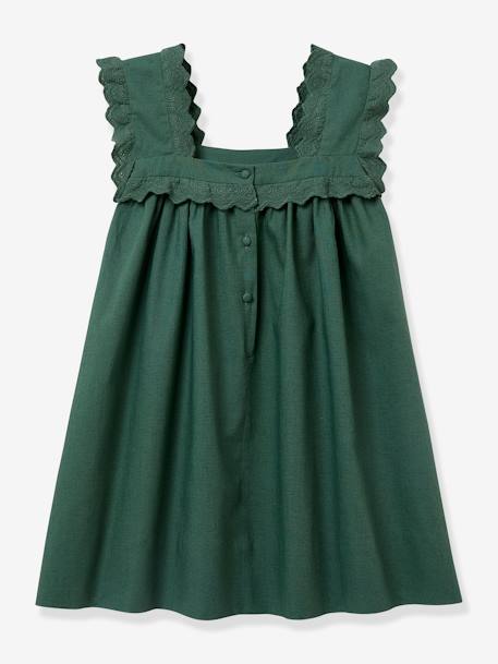 Vestido Judith - Coleção festas e casamentos, da CYRILLUS, para menina verde 