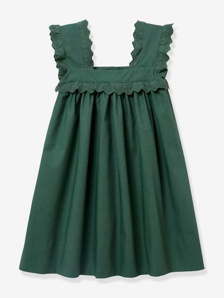 Vestido Judith - Coleção festas e casamentos, da CYRILLUS, para menina verde 