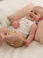 Conjunto em turco, calções e top, para bebé amarelo-pálido 