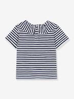 Blusa de mangas curtas, da Petit Bateau azul 