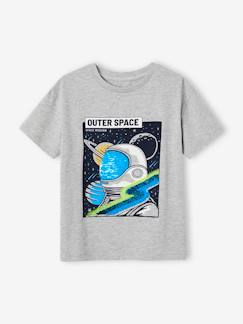 T-shirt com lantejoulas, astronauta, para menino
