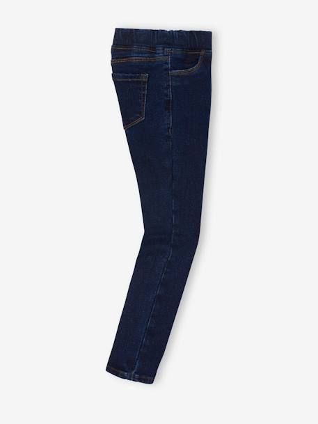 Jeans estilo treggings Basics, para menina azul-ganga+double stone+stone 