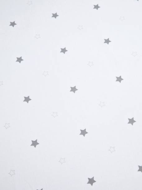 Lençol-capa para bebé, tema Chuva de estrelas Branco / estrelas 