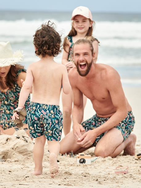 Calções de banho estampados, para bebé menino verde 