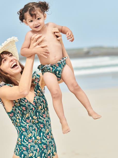 Cuecas de biquíni estampadas, para bebé menina verde 