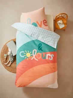 Têxtil-lar e Decoração-Roupa de cama criança-Capas de edredon-Conjunto capa de edredon + fronha de almofada para criança, tema Boho