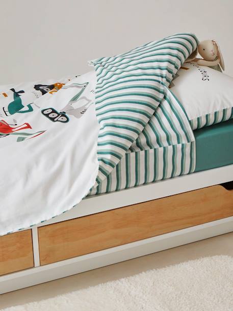 Conjunto de cama para criança, Magicouette Obras em Curso branco estampado 