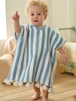 Linhas de Mobiliário-Têxtil-lar e Decoração-Roupa de banho-Capas de banho-Poncho às riscas, personalizável, para bebé