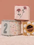 Lote de 4 cubos suaves - Flowers & Butterflies - LITTLE DUTCH rosa 