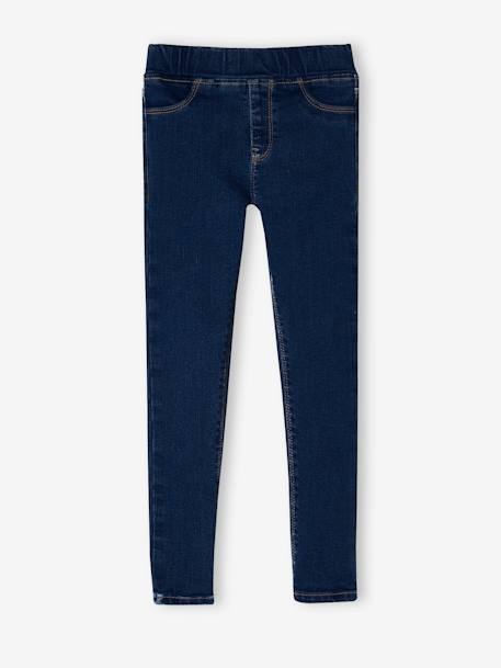 Jeans estilo treggings Basics, para menina azul-ganga+double stone+stone 