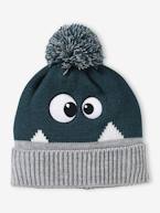 Gorro monstro, para menino verde-abeto 