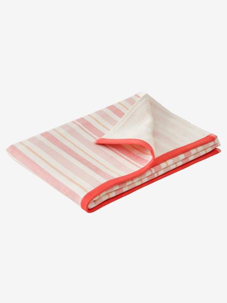 Toalha de praia / de banho Fouta, personalizável riscas azuis+riscas rosa 