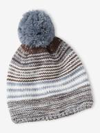 Conjunto gorro + gola snood + luvas jacquard, para menino chocolate 