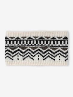 Menino 2-14 anos-Gola snood em malha jacquard, para menino