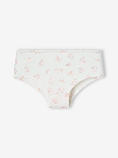 Lote de 5 shorties, para menina rosa-pálido 