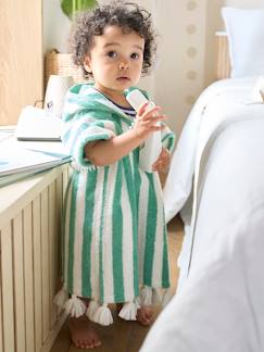 Têxtil-lar e Decoração-Roupa de banho-Capas de banho-Poncho às riscas, personalizável, para bebé